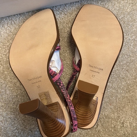 Sies Marjan Maya embossed lizard heel PINK - Picture 6 of 7